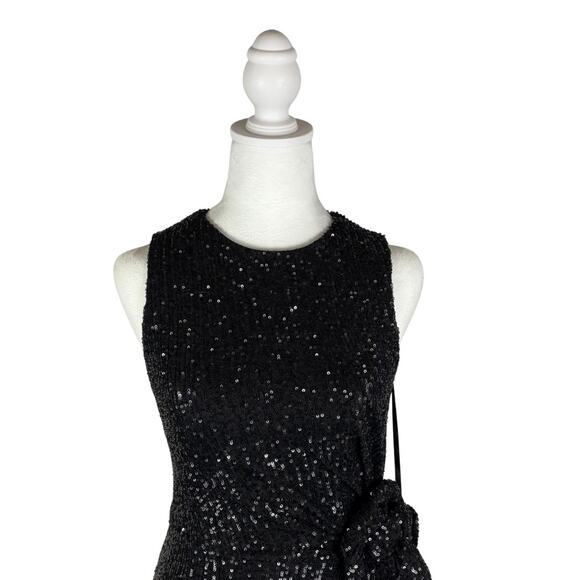 Mac Duggal Sequin Sheath Dress 2 Black NWT - Picture 4 of 9